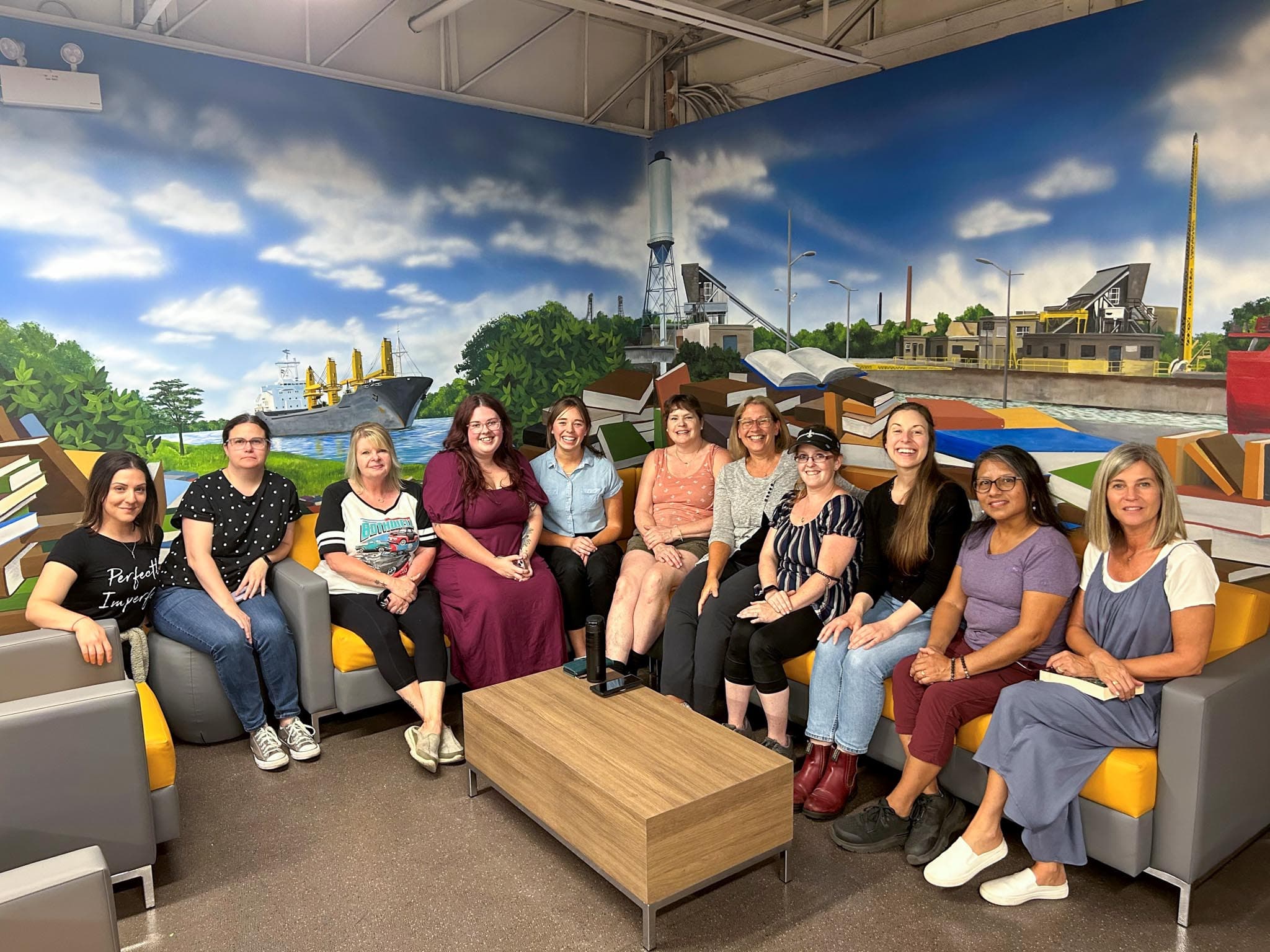 Book Depot Inc. group shot of company reading club