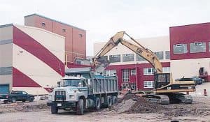 Paper mill construction into Book Depot new space.